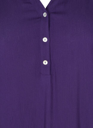 Viskose tunika med v-hals og knapper, Purple, Packshot image number 2
