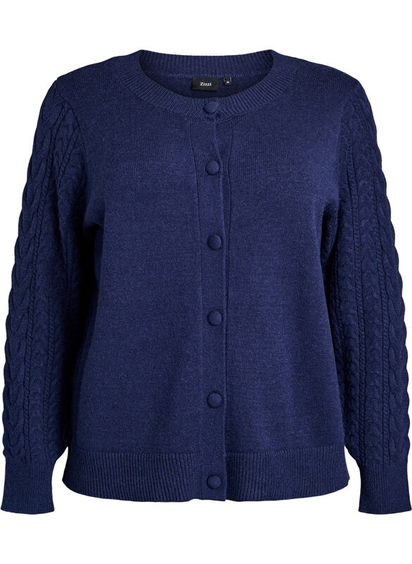 Cardigan Med Kabelstrikkede æRmer