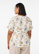 Bluse i h&oslash;r og viskose med V-udsk&aelig;ring og knaplukning, Hvid, Model image number 2