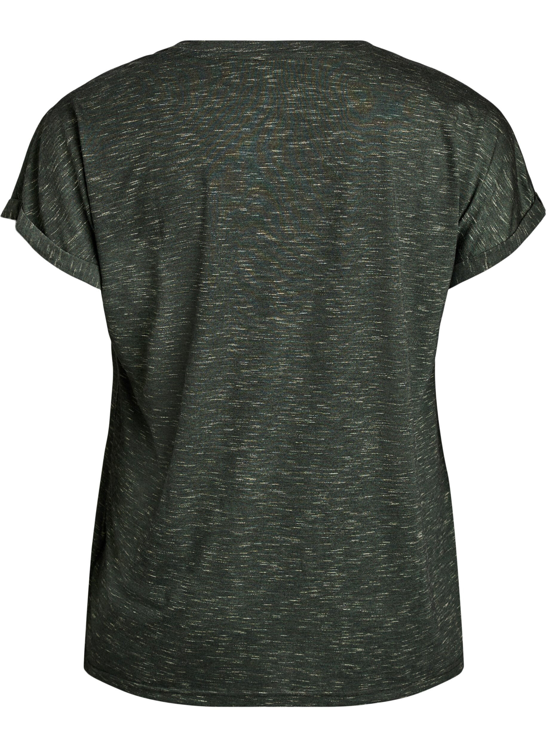 Zizzi L&oslash;s tr&aelig;nings t-shirt med korte &aelig;rmer, Gr&oslash;n, Packshot image number 1