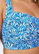 Bikini overdel med vattering og print, Bl&aring;, Model image number 3