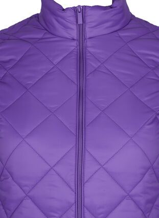 Quiltet letvægts jakke med lynlås og lommer , Ultra Violet, Packshot image number 2