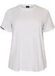 T-shirt i bomuld med tekstbroderi, Hvid, Packshot image number 0