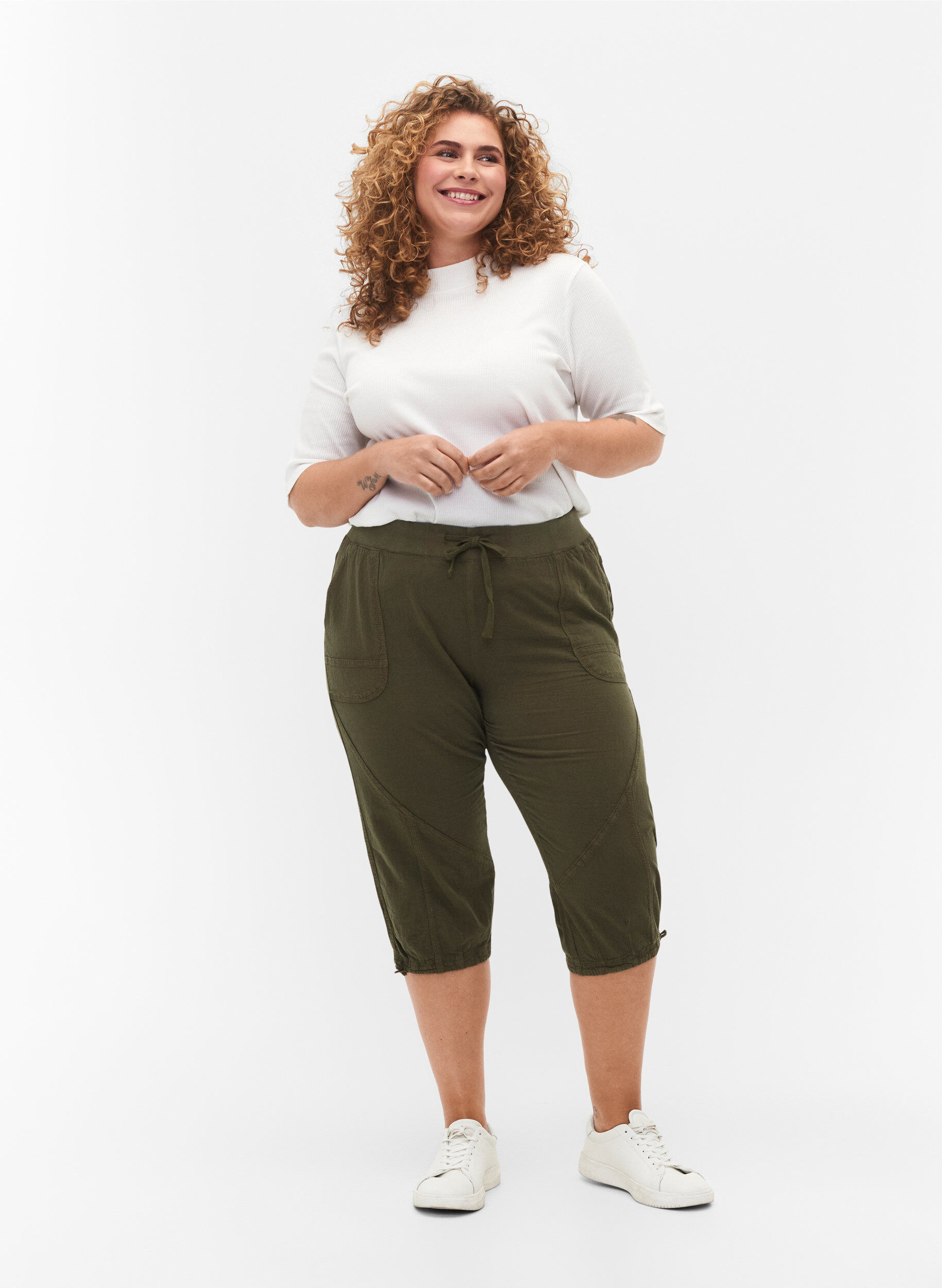Knickers i bomuld, Gr&oslash;n, Model