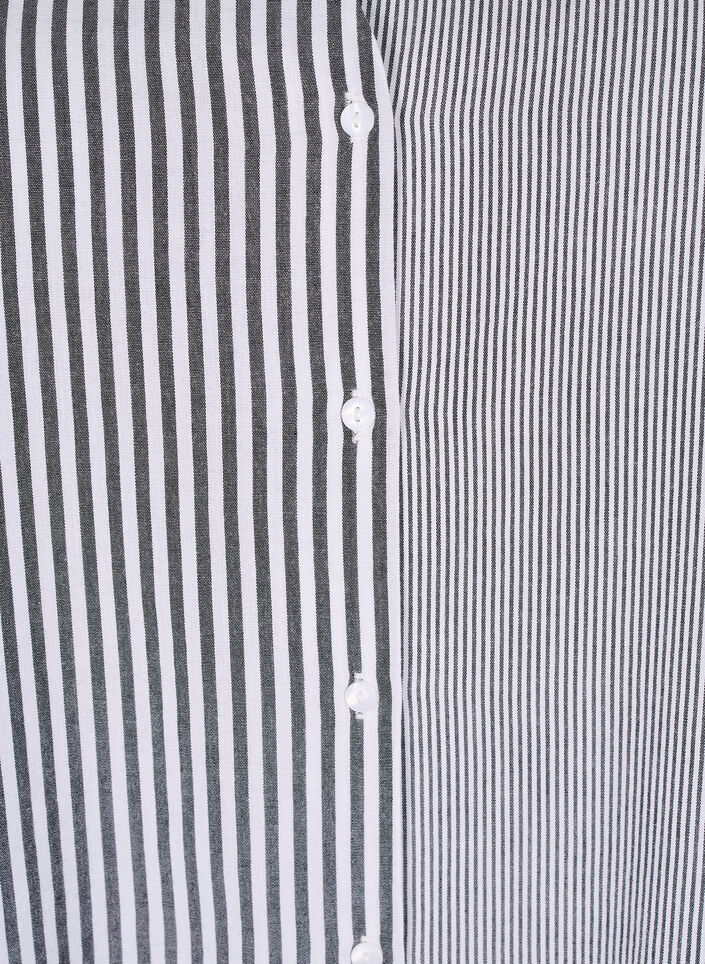 Stribet tunika med 3/4 ærmer, Sort, Packshot image number 2