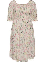 Blomstret sommerkjole i viskose, Vanilla