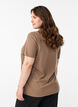 T-shirt med motiv, Brun, Model image number 2