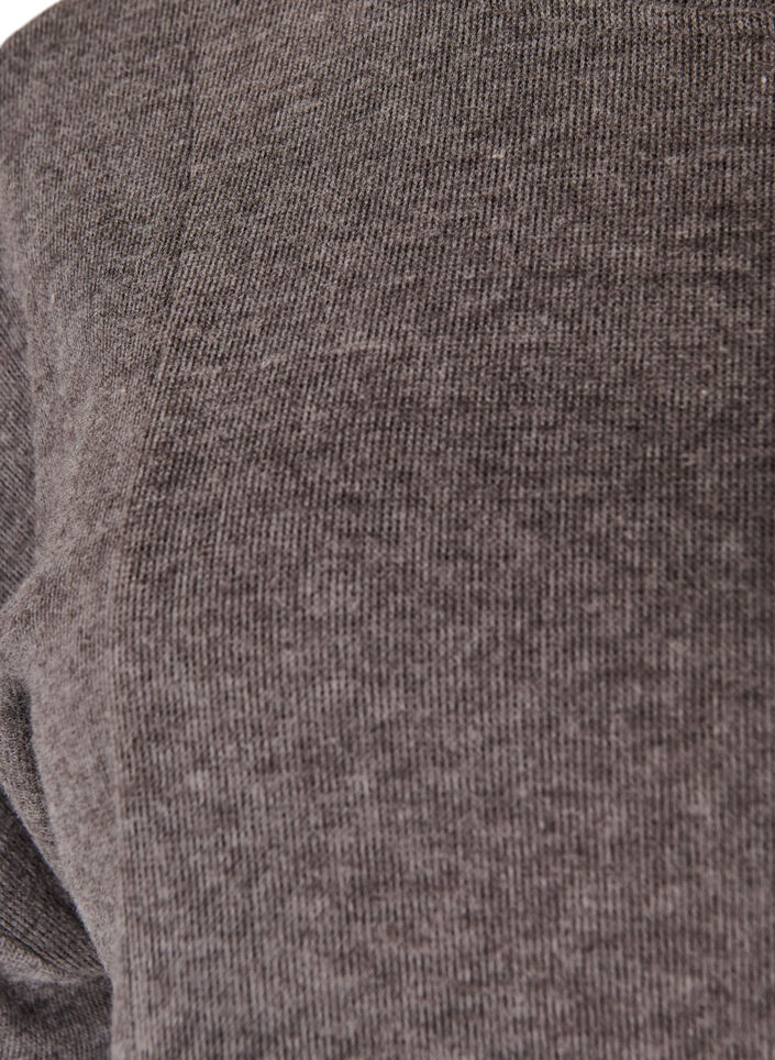 Jerseybluse med A-form og albuelange &aelig;rmer, Gr&aring;, Packshot image number 2