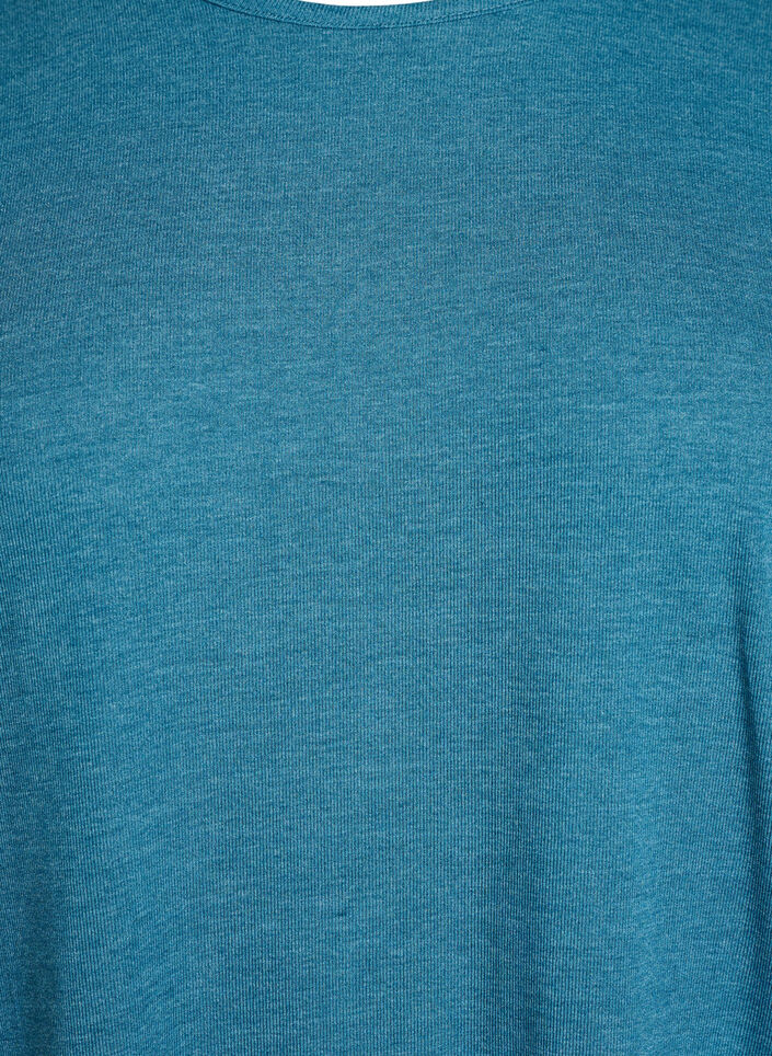 Jerseybluse med 3/4 &aelig;rmer, Bl&aring;, Packshot image number 2