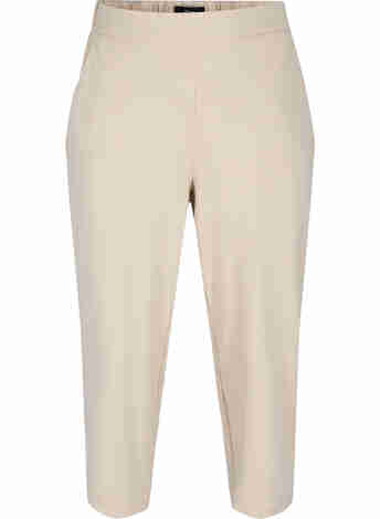 Ensfarvede culotte bukser med lommer