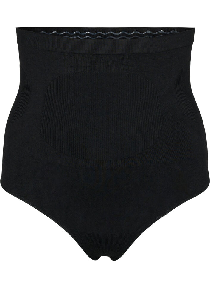 Højtaljet shapewear g-streng, Sort, Packshot image number 0