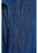 Midilang skjortekjole i denim, Bl&aring;, Packshot image number 3