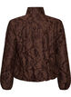 Bomberjakke med blomsterjacquard, Brun, Packshot image number 1