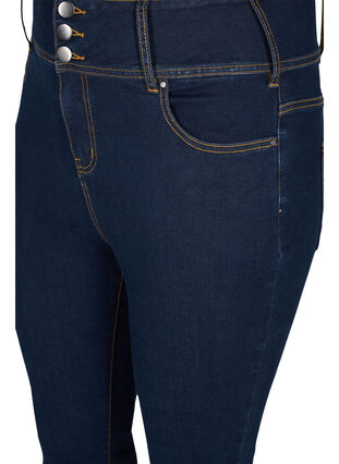 Super slim Bea jeans med ekstra høj talje, Unwashed, Packshot image number 2