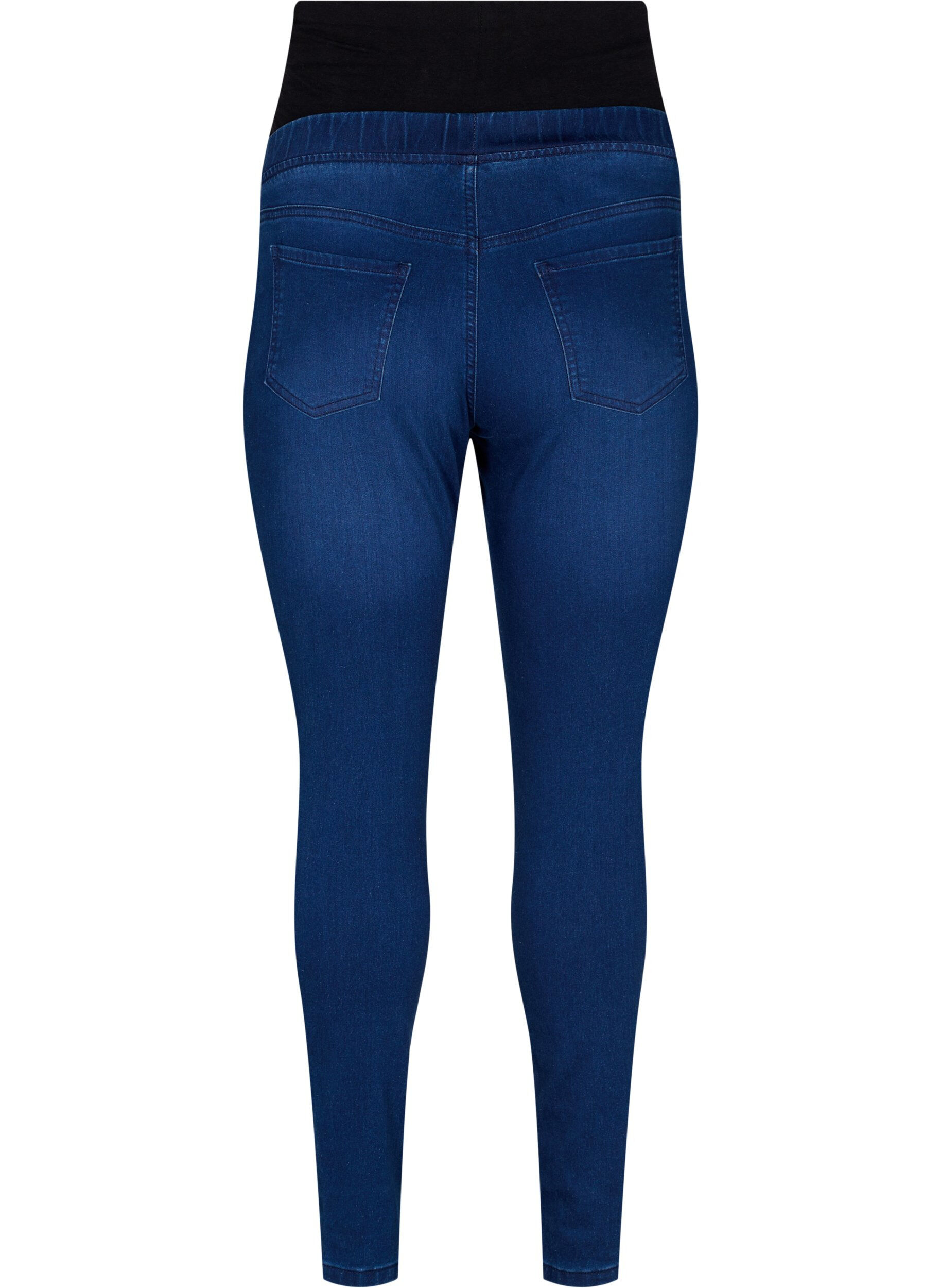 Zizzi Graviditets jeggings i bomuldsmix, Bl&aring;, Packshot image number 1