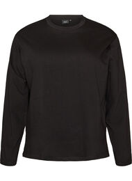 Basis t-shirt med lange &aelig;rmer, Sort