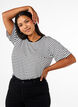 T-shirt med TENCEL&trade; Lyocell og striber, Hvid, Model image number 0