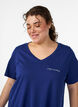 Viskose top med blondekant, Lilla, Model image number 3