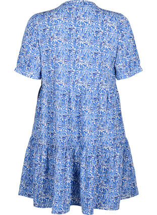 FLASH - Kjole med print og a-snit, White Blue AOP, Packshot image number 1