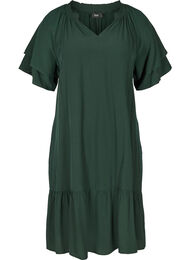 Kortærmet kjole med a-form og lommer, Scarab