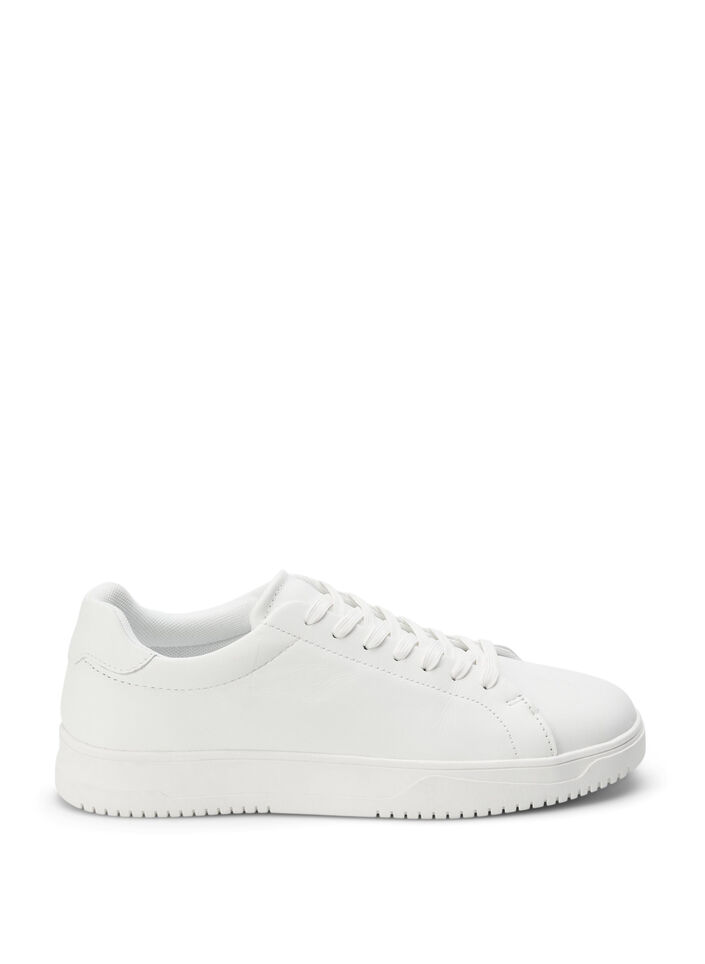 Wide fit - Læder sneakers, White, Packshot image number 0