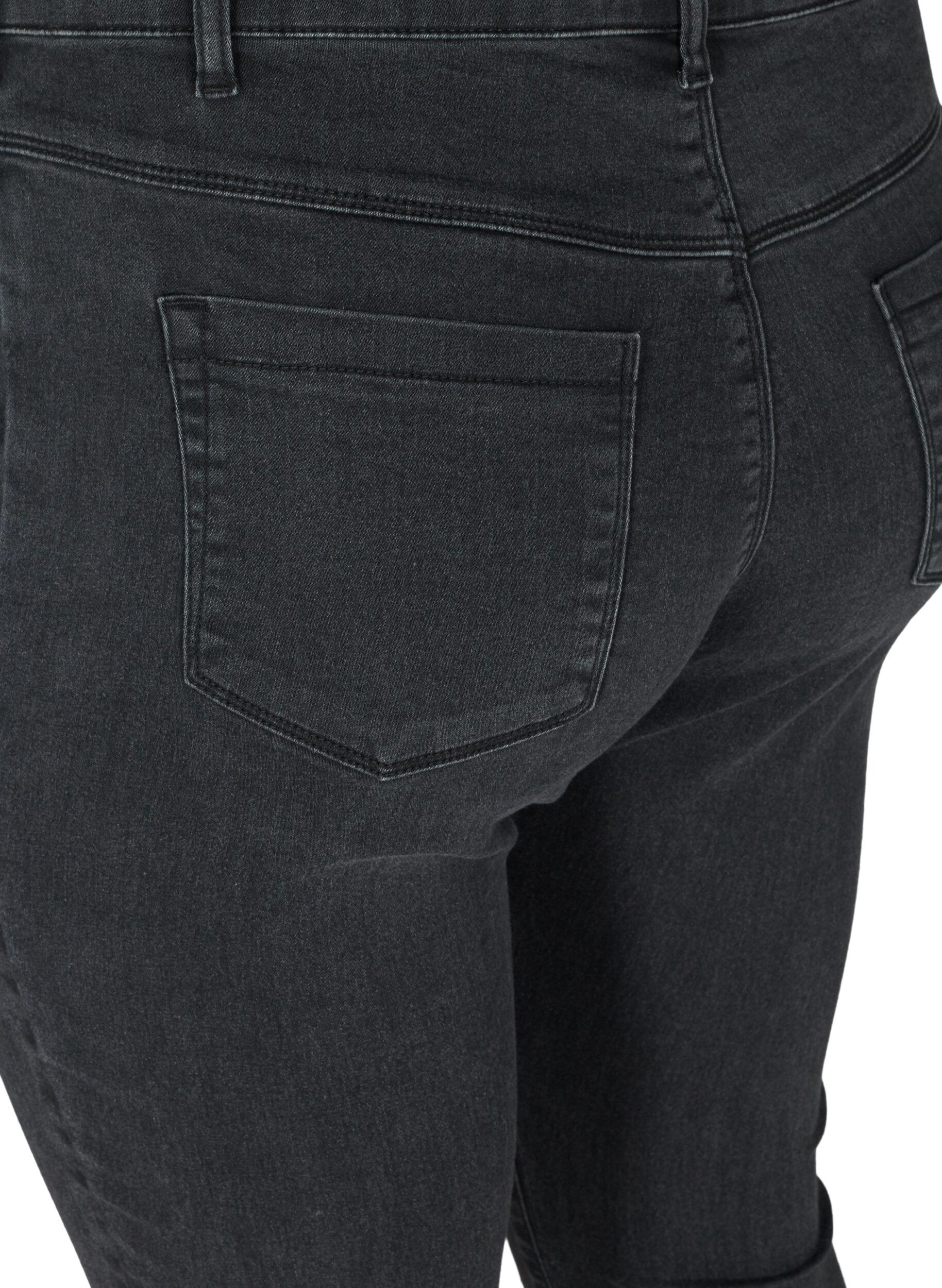 Zizzi Jeggings i bomuldsmix, Grey Denim, Packshot image number 3