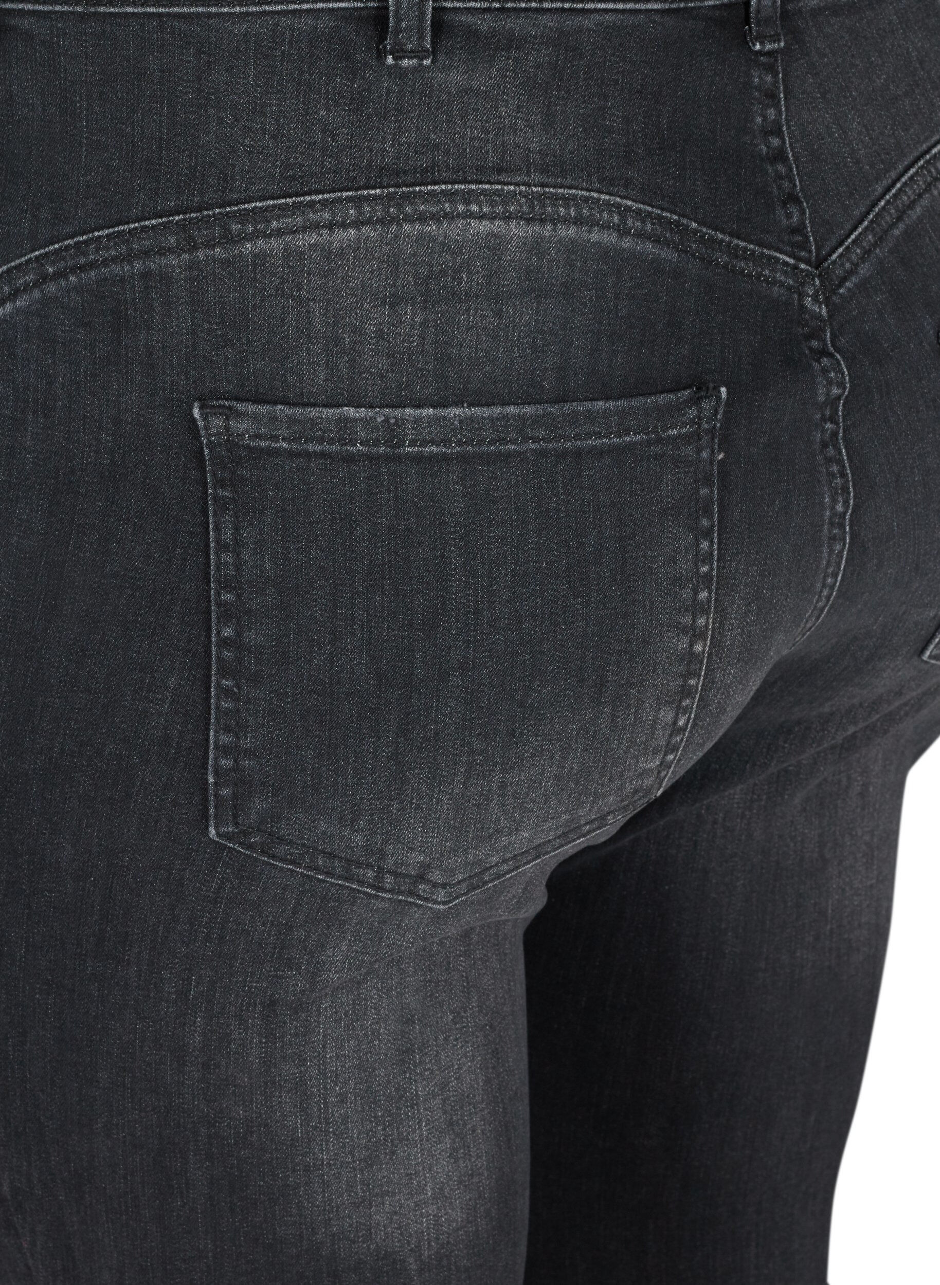 Zizzi Ekstra slim Amy jeans, Grey Denim, Packshot image number 3