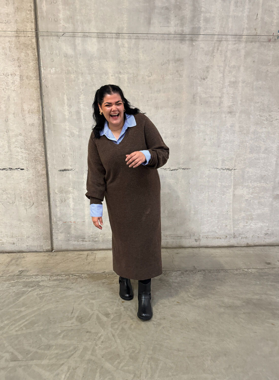 Zizzi Brun og bl&aring; nuancer, , Model