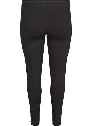 Klassiske ensfarvede leggings, Black, Packshot image number 1