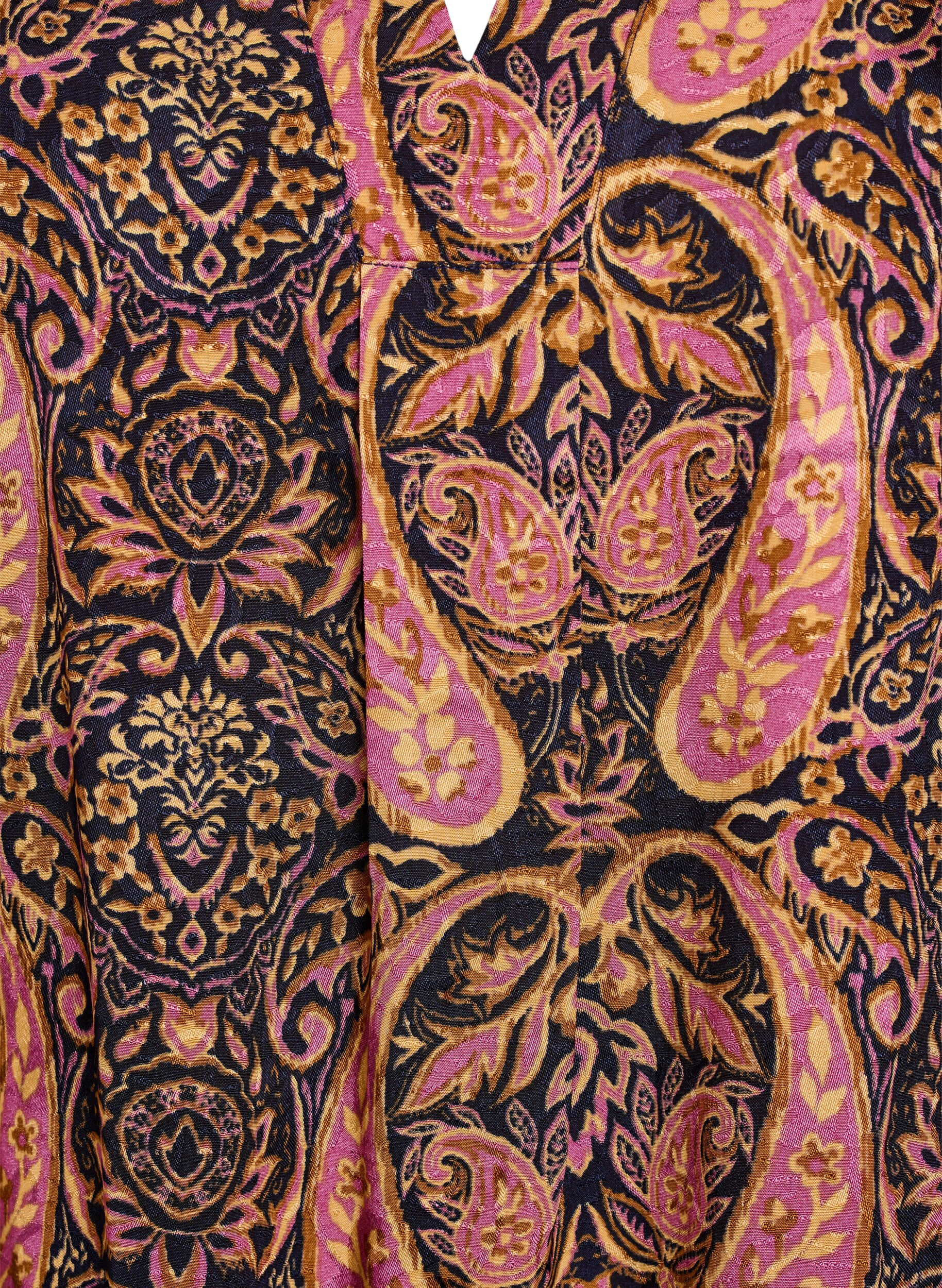 Zizzi Bluse med paisleyprint og 3/4 &aelig;rmer, Bl&aring;, Packshot image number 2