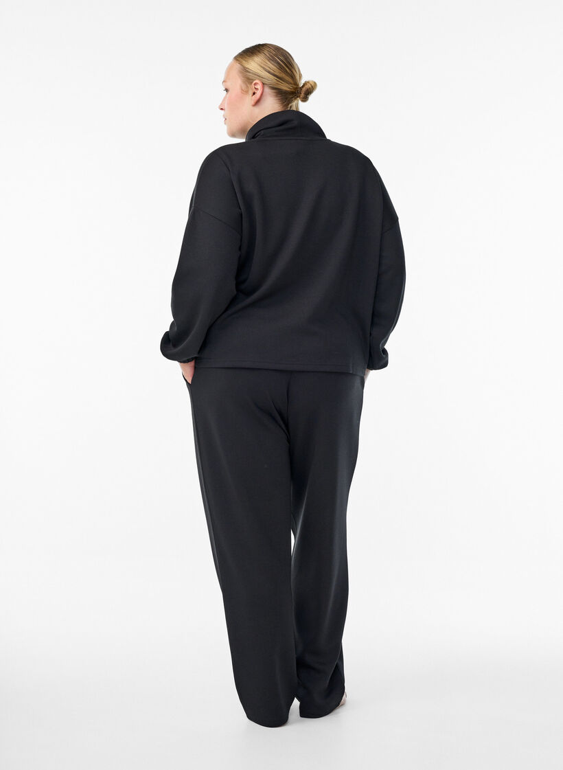 Løse bukser i modalmix, Sort, Model image number 1