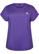 Ensfarvet tr&aelig;nings t-shirt, Lilla, Packshot image number 0