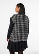 Ternet vest med dekorative knapper, Sort, Model image number 2