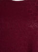 Bluse med struktur og korte &aelig;rmer, M&oslash;rk Bordeaux, Packshot image number 2