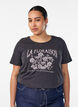 T-shirt med motiv, Gr&aring;, Model image number 0