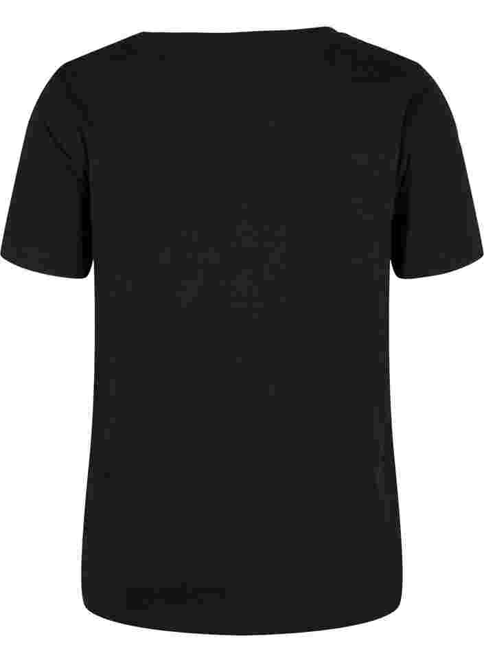 Trænings t-shirt med print, Black w. RoseGoldF., Packshot image number 1