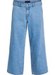 H&oslash;jtaljede jeans med vidde, Bl&aring;, Packshot image number 0