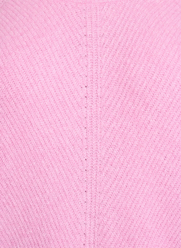 Strikbluse med diagonalt m&oslash;nster og raglan&aelig;rmer, Lyser&oslash;d, Packshot image number 2