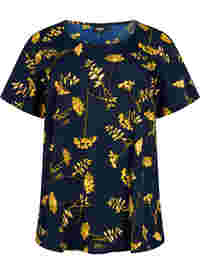 FLASH - Bluse med korte ærmer og print