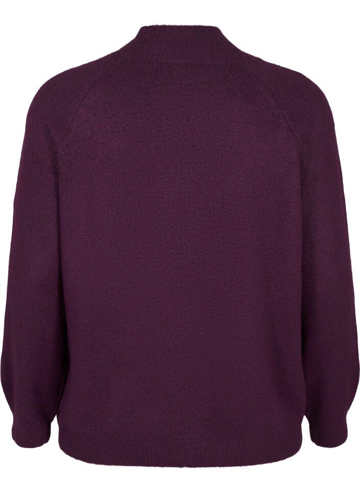 Strikbluse med sløjfe detalje, Potent P. Black Mel., Packshot image number 1