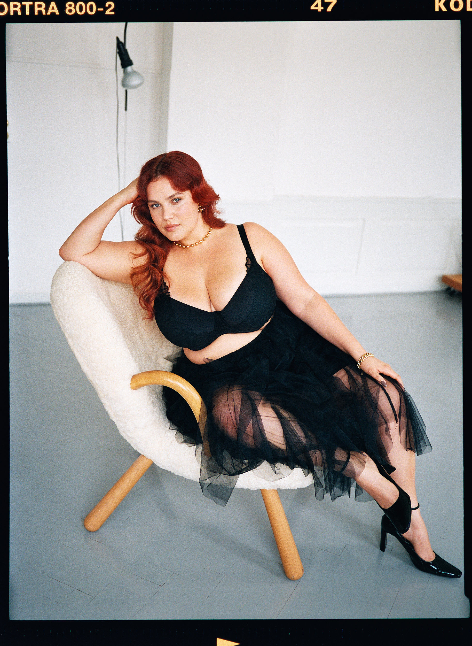 Zizzi Bh med blonder og vattering, Sort, Image image number 0