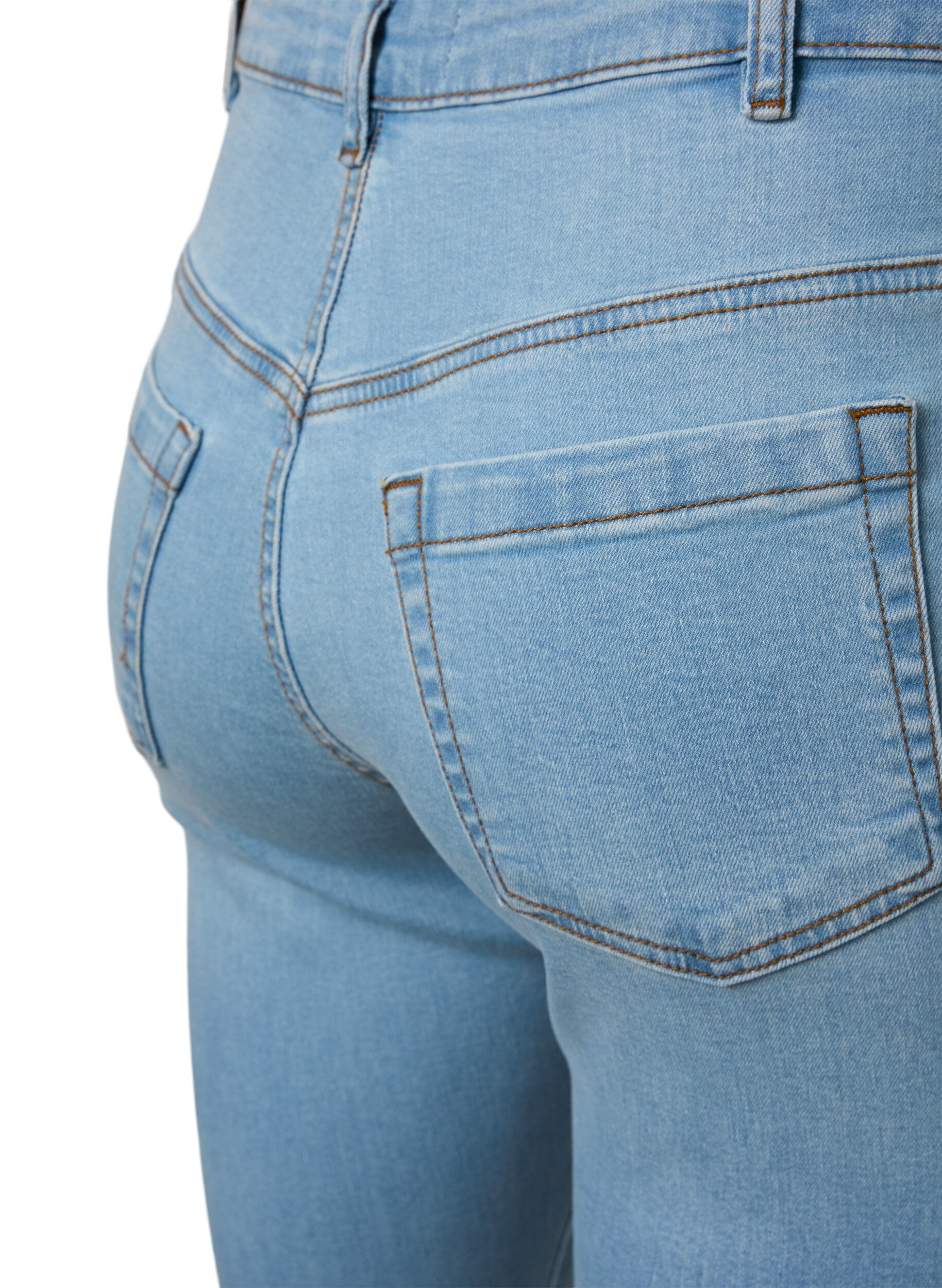 Zizzi Ellen bootcut jeans med h&oslash;j talje, Bl&aring;, Packshot image number 3
