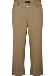 Højtaljede bukser med opsmøg, Petrified Oak