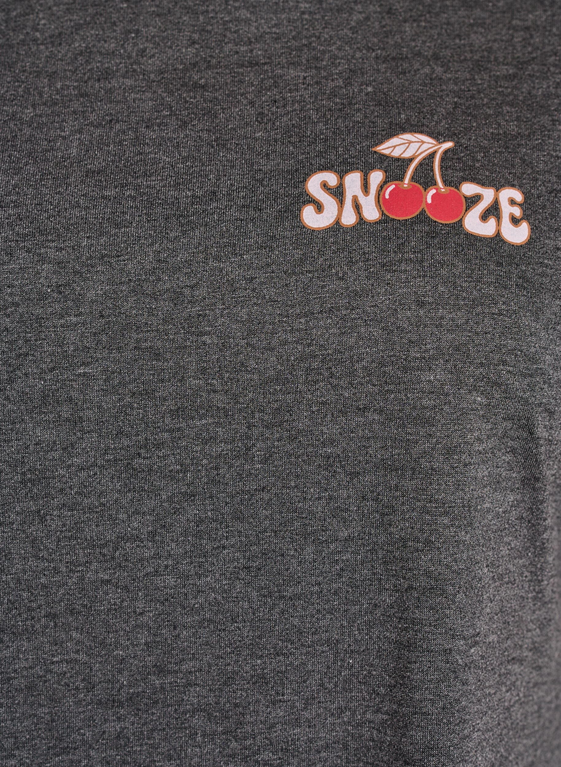 Zizzi Kort&aelig;rmet natkjole med tekstprint, Sort, Packshot image number 2