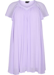 Løs kjole med korte ærmer, Purple Heather