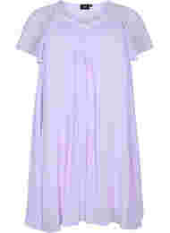 Løs kjole med korte ærmer, Purple Heather
