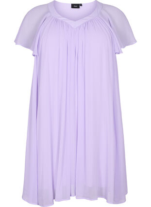Løs kjole med korte ærmer, Purple Heather, Packshot image number 0