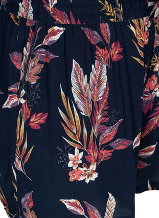 Løse viskose shorts med blomsterprint, Indian Summer Flower, Packshot image number 2