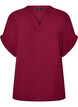 L&oslash;s bluse med korte &aelig;rmer, R&oslash;d, Packshot image number 0