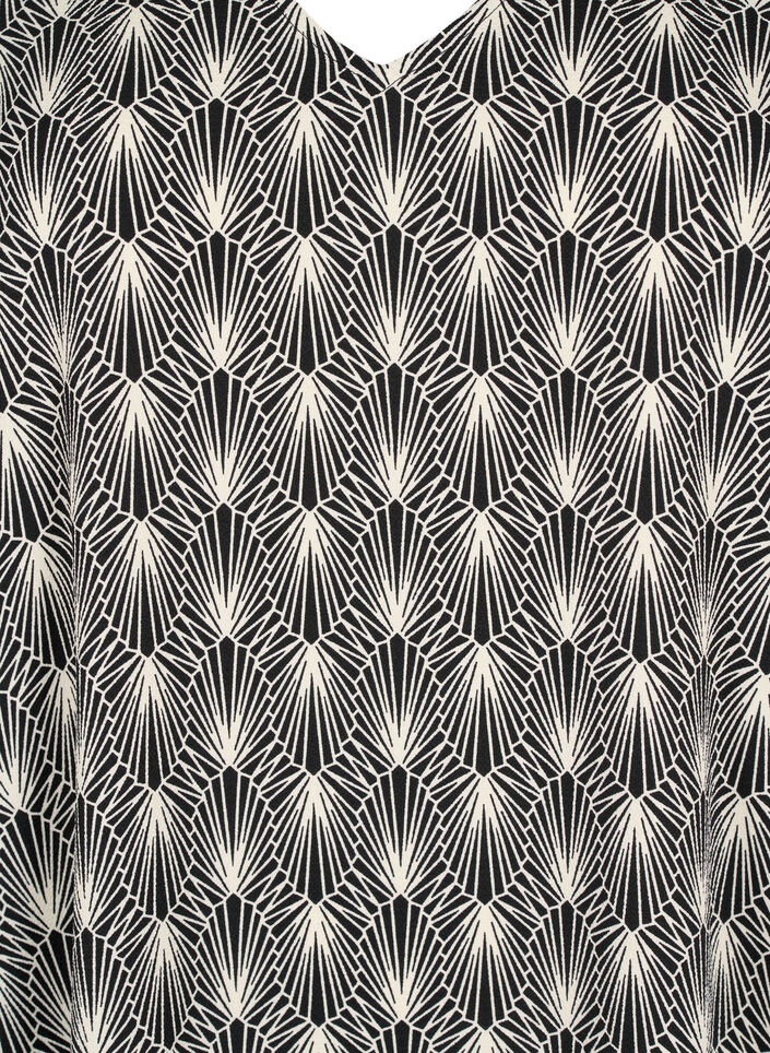 V-hals kjole med print, Birch Graphic AOP, Packshot image number 2